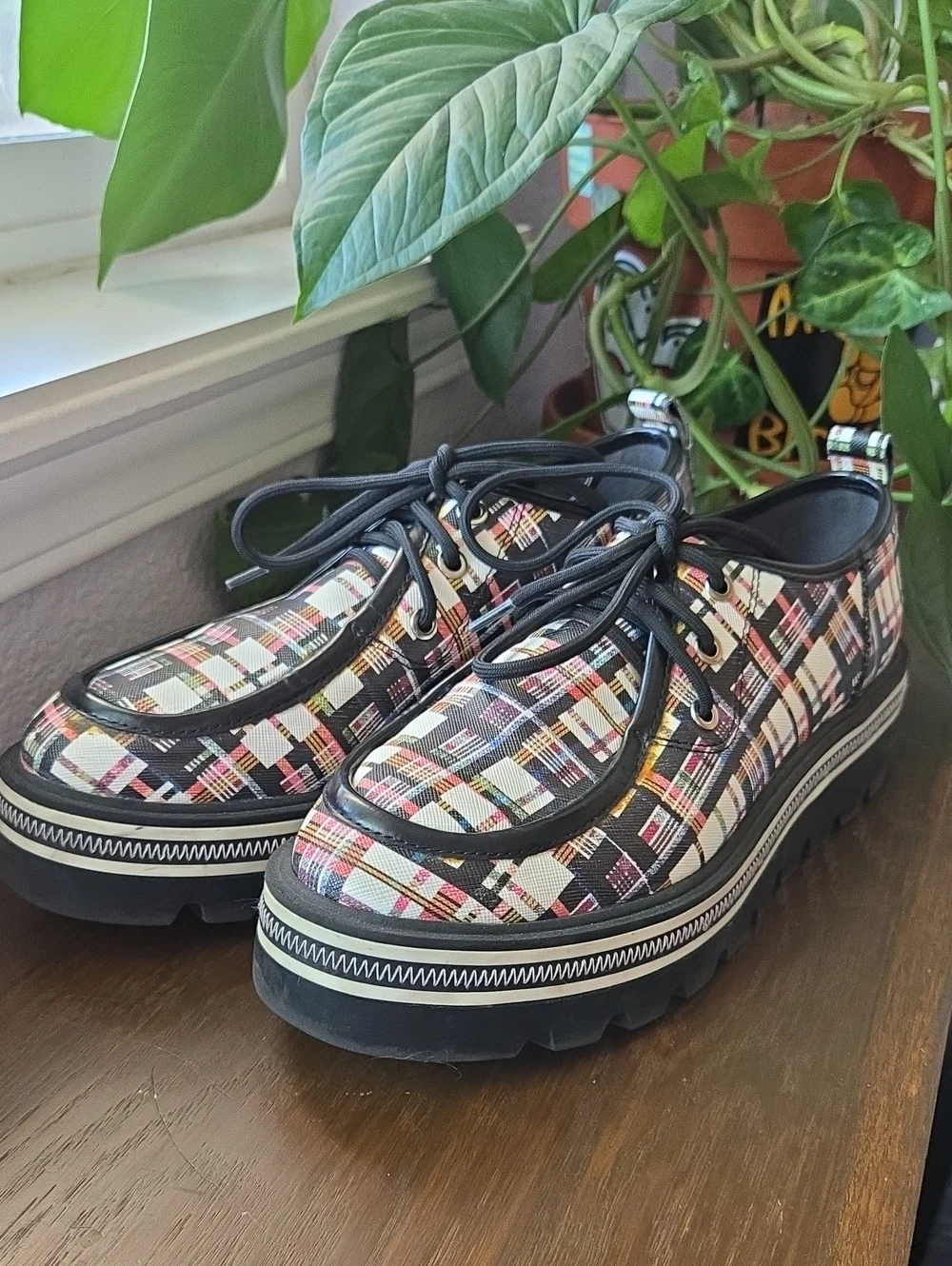 Circus By Sam Edelman Plaid Platform Shoes, Size 8.5